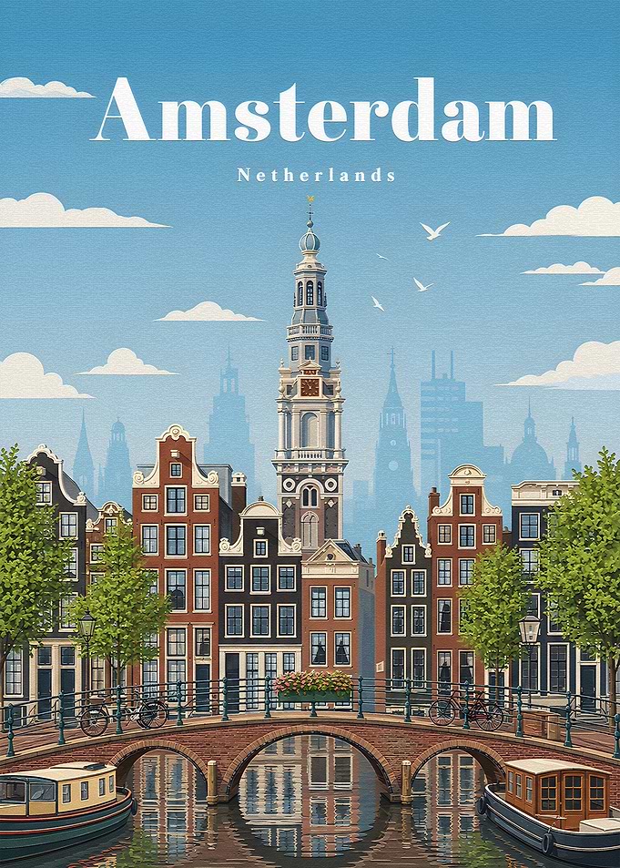 Amsterdam Canal Scene