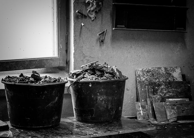 Buckets of Wax by a Window