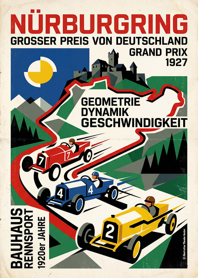 Bauhaus Nürburgring Grand Prix Poster