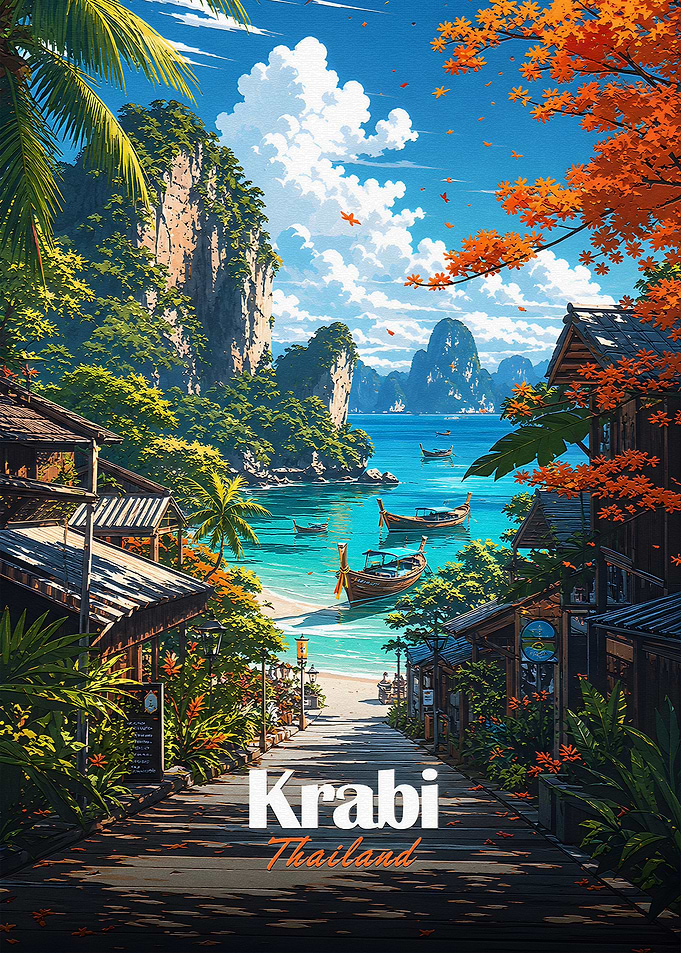 Krabi Thailand Tropical Beach Scene
