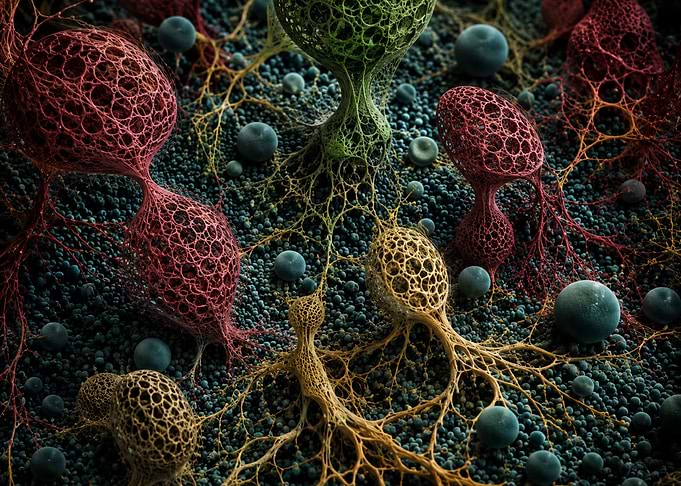 Microscopic Network of Cells