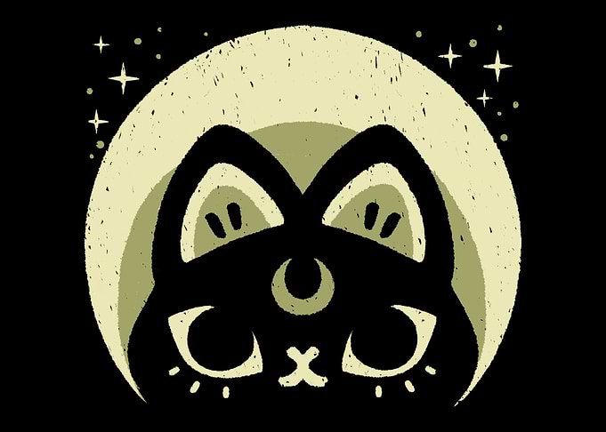 Half Moon Witchy Cat