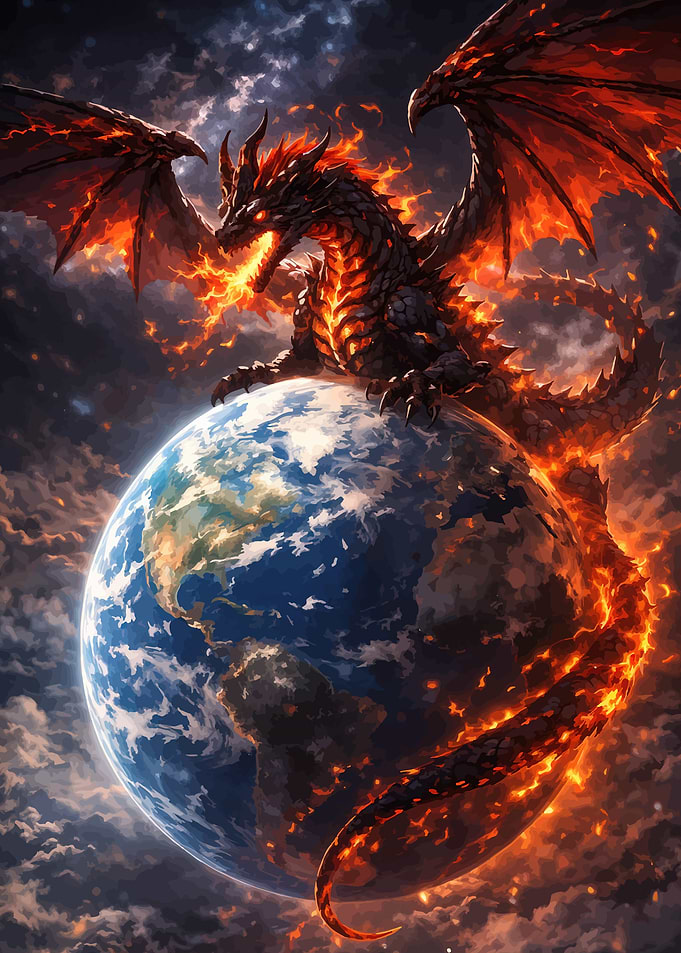 Fiery Dragon on Earth