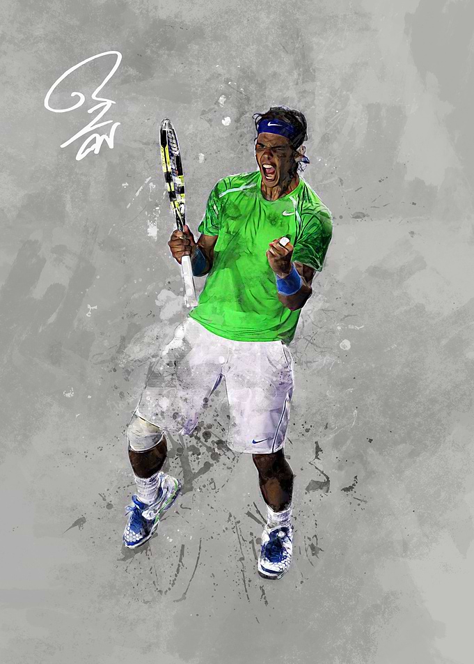 Rafael Nadal celebrating a victory