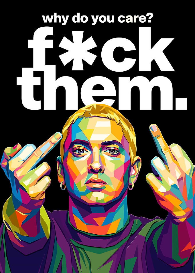 Eminem Pop Art Middle Finger