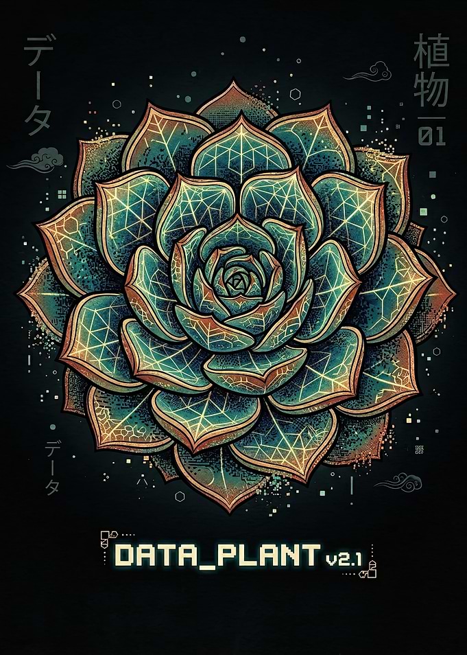 Data Plant Succulent Digital Art