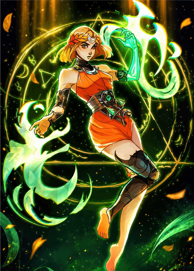 Mystical Sorceress with Glowing Energy
