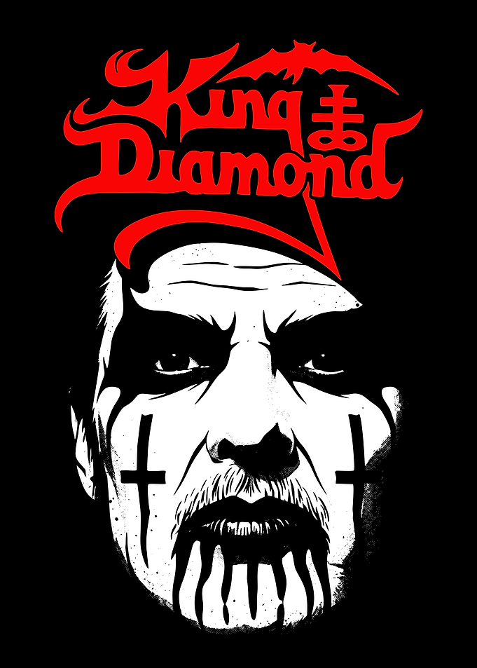 King Diamond Portrait with Logo