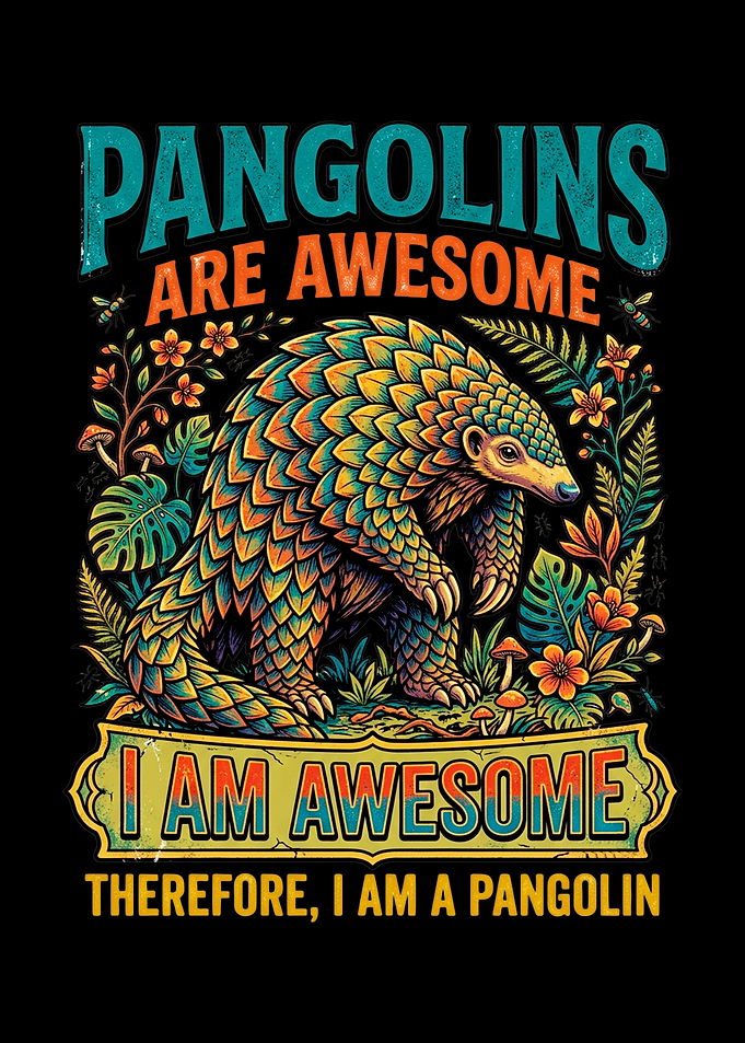 Pangolins Are Awesome Text Art