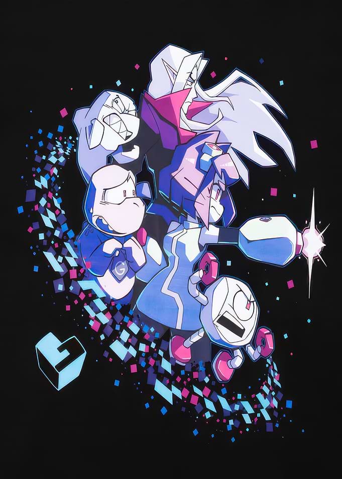 Pixelated Characters in Dynamic Poses