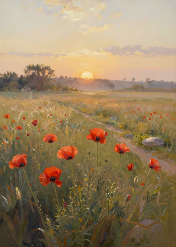 Poppies at Sunrise