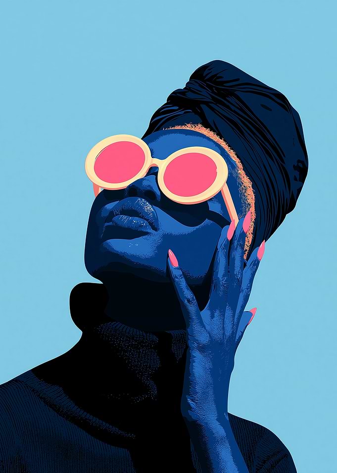 Woman in Sunglasses and Turban