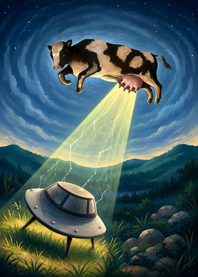 Cow Abducted by UFO