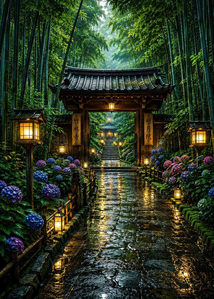 Enchanting Japanese Temple Path