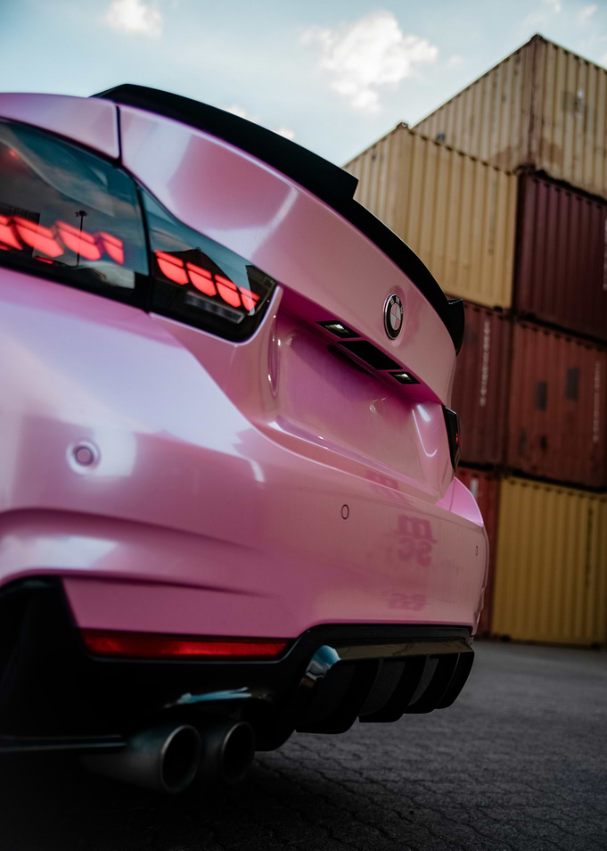 Pink BMW F32 Rear View