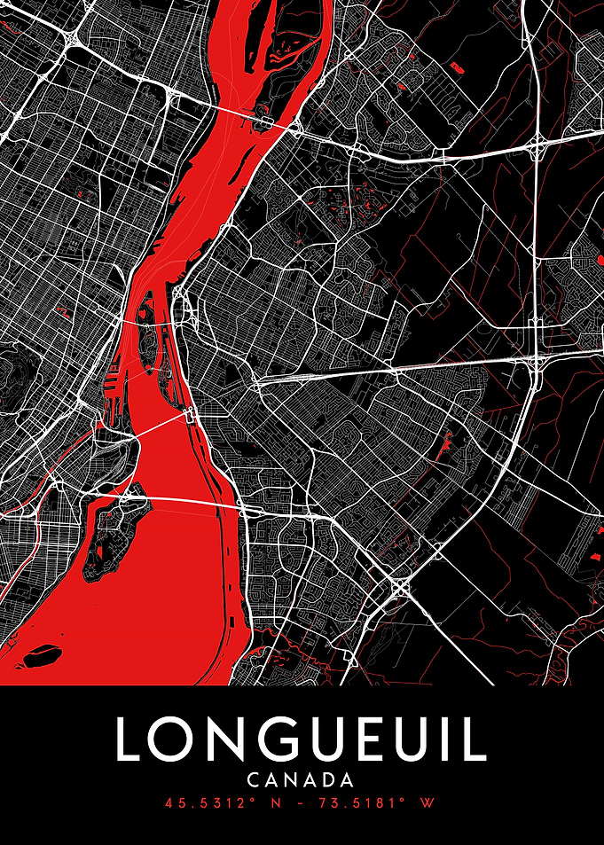 Longueuil Dark Map
