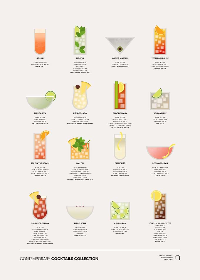 Contemporary Cocktails Collection