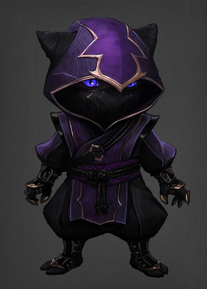 Chibi Ninja Cat Character