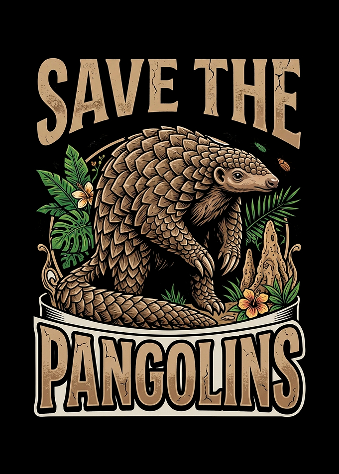 Save the Pangolins Illustration