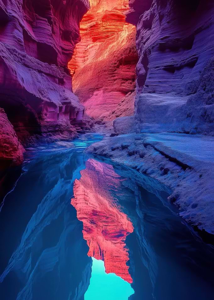 Vibrant Canyon River Reflection