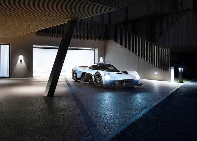 Aston Martin Valkyrie in Modern Garage
