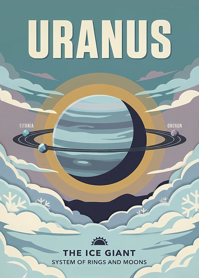 Uranus Ice Giant Poster