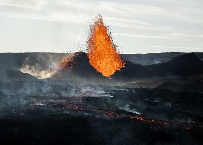 Volcanic Eruption Fagradalsfjall volcano