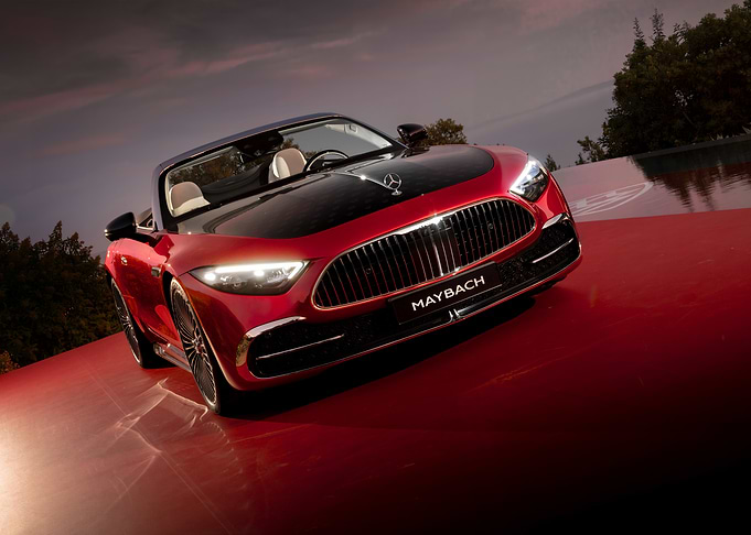 Red Maybach Convertible Car