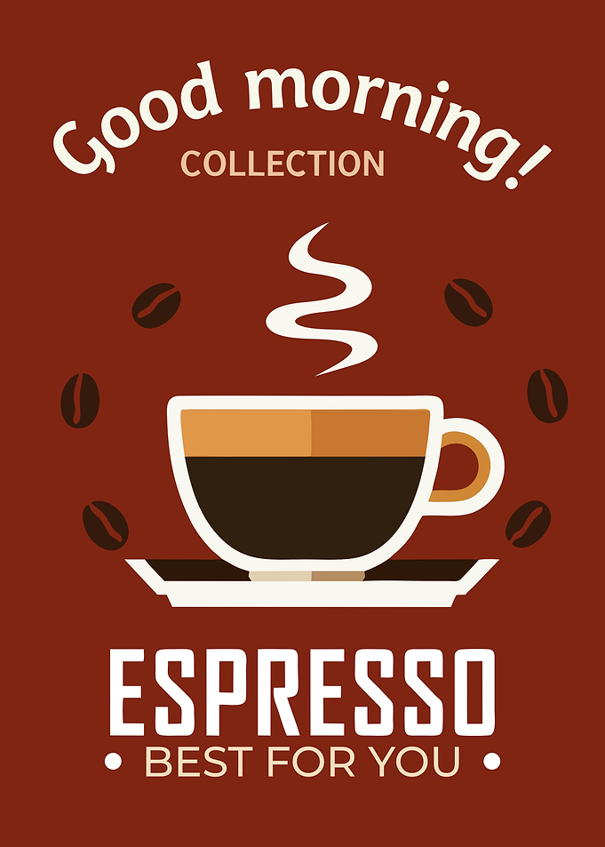 Espresso Coffee Minimalist Vintage Kitchen Poster