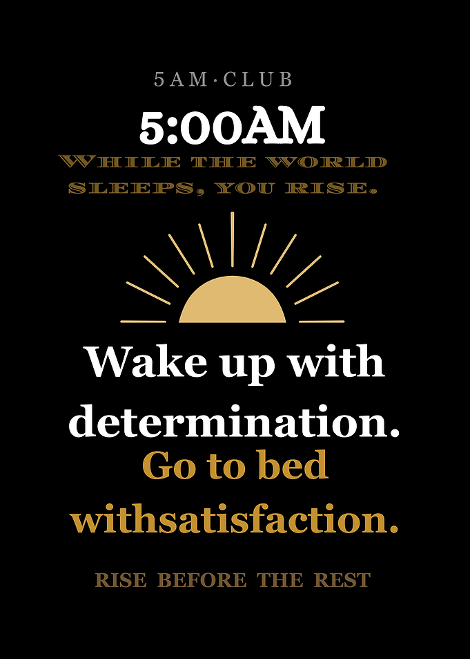 5 AM Club Motivational Poster