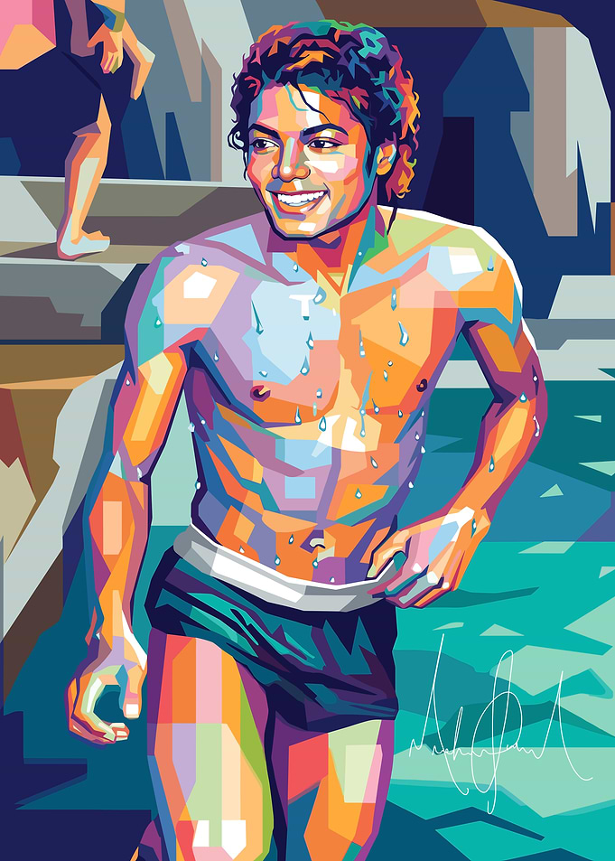 Michael Jackson in Pop Art Style