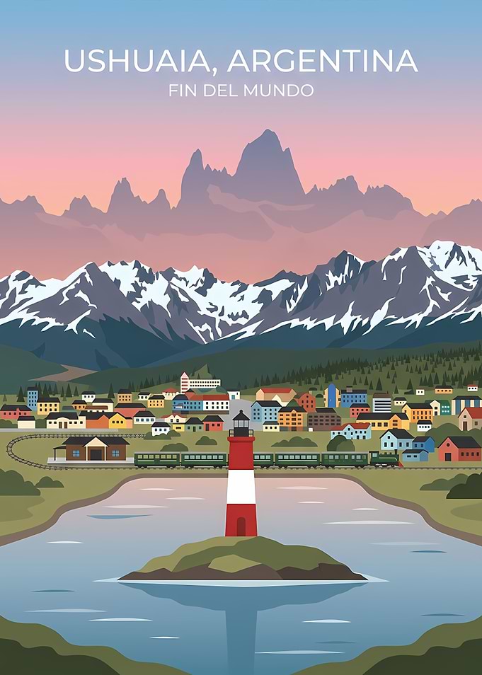 Ushuaia, Argentina Travel Poster