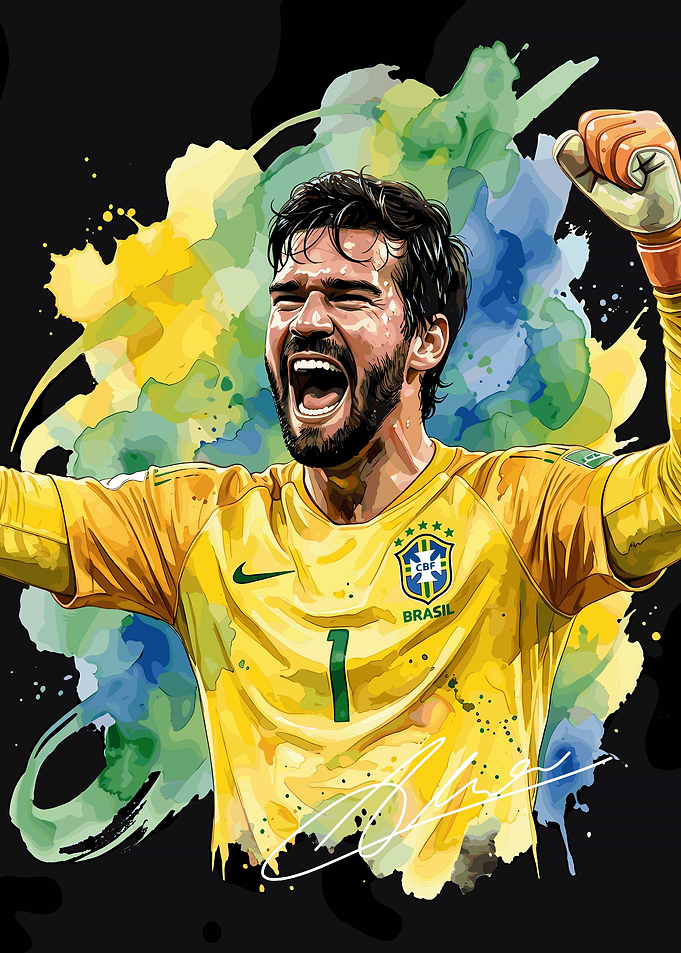 Alisson Becker Brazil Goalkeeper Celebration