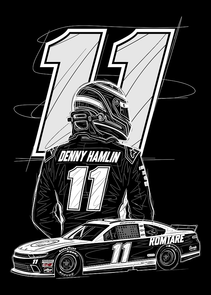 Denny Hamlin NASCAR Racing Art