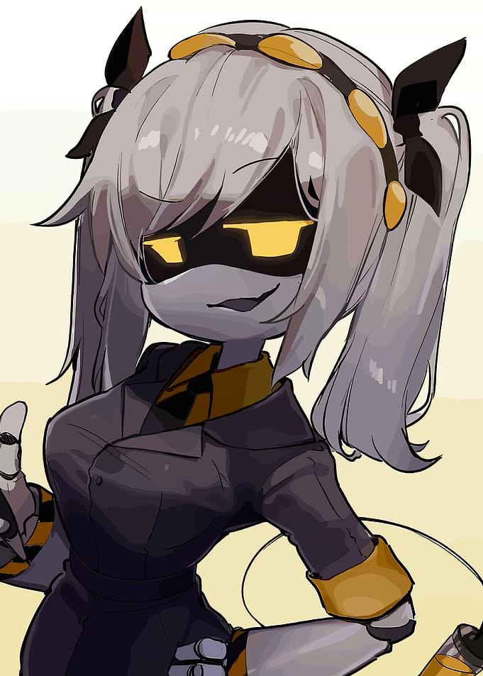 Anime Robot Girl in Suit