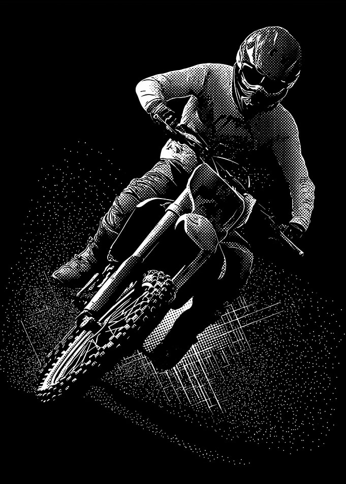 Motocross Rider in Action