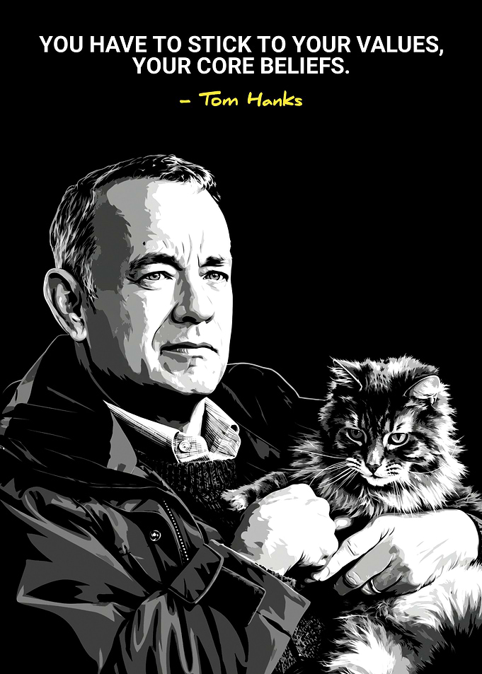 Tom Hanks with Cat Quote