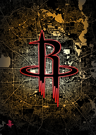 Houston Map: Rockets Pride