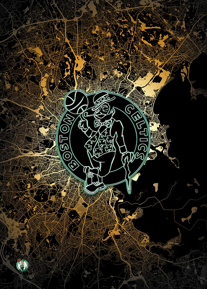 Boston Map: Celtics Pride