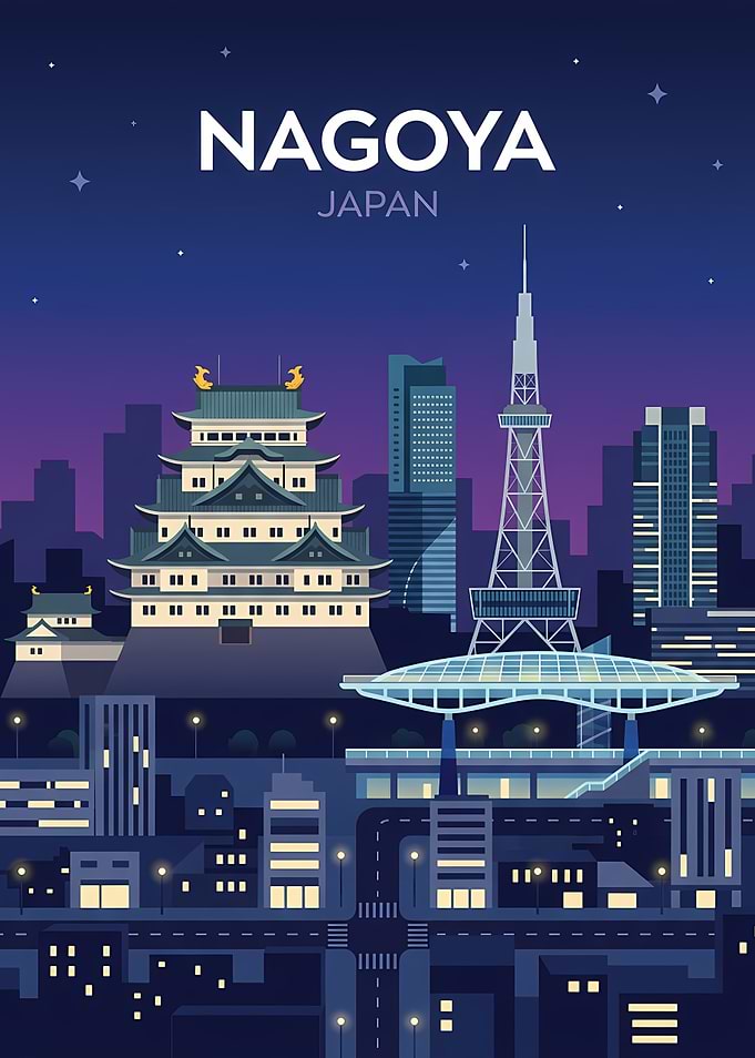 Nagoya Cityscape at Night