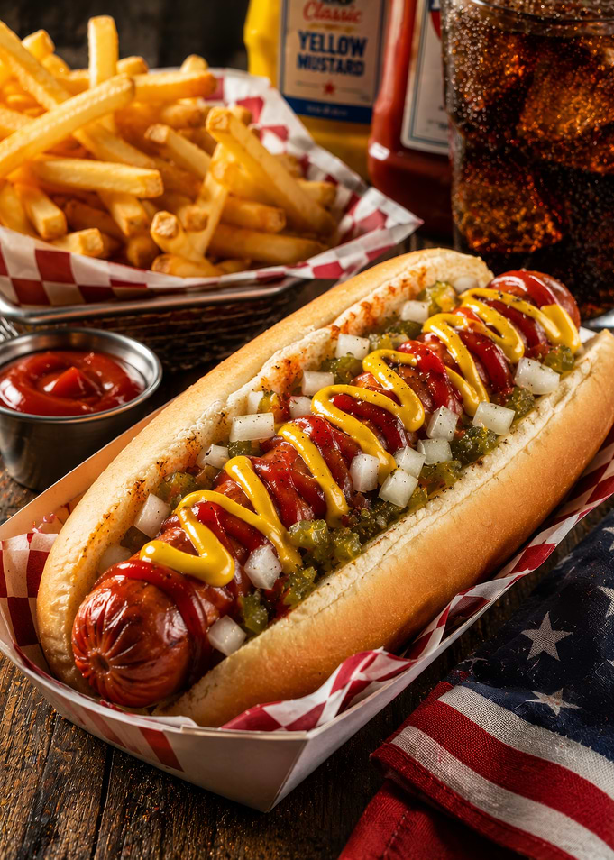 Classic Hot Dog with Fries and Soda