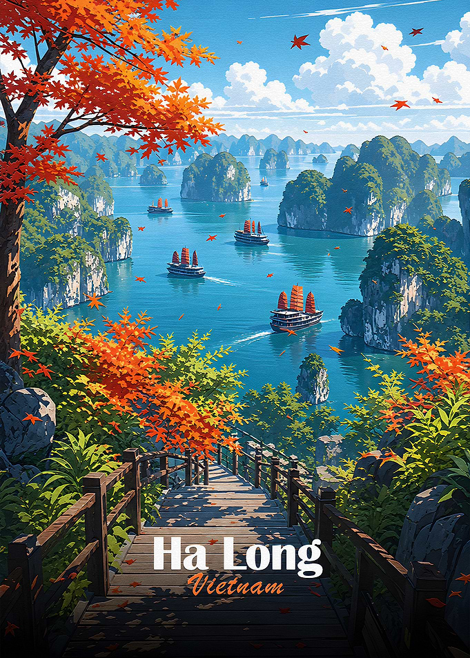 Ha Long Bay Vietnam Autumn Scenery