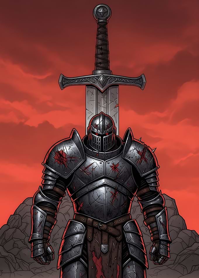 Bloody Knight with Giant Sword