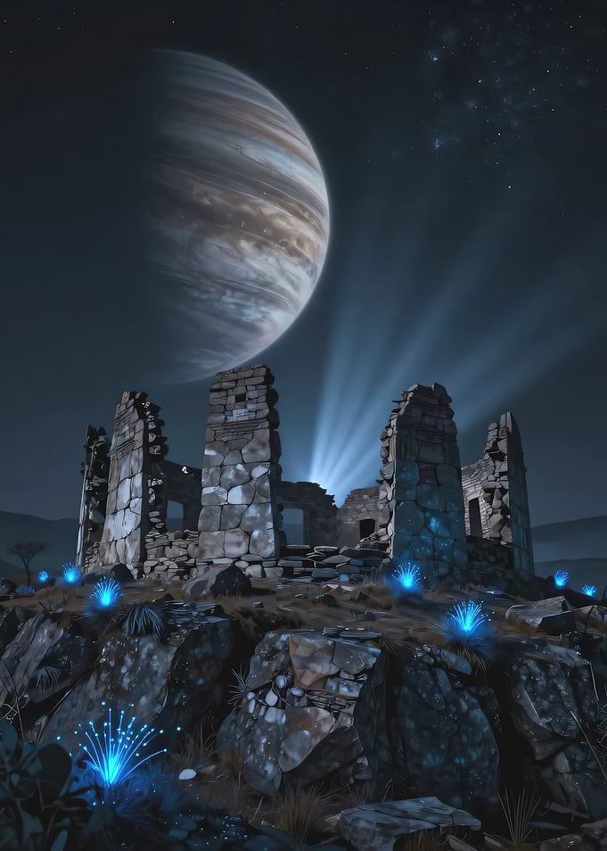 Alien Ruins Under Giant Planet