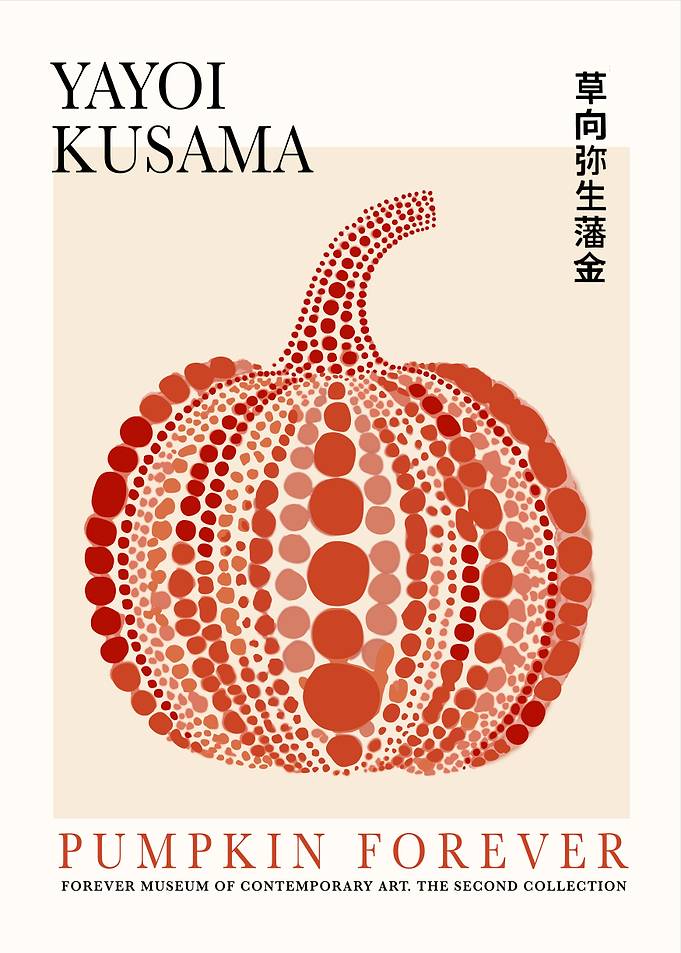 Yayoi Kusama | Pumpkin Forever sepia