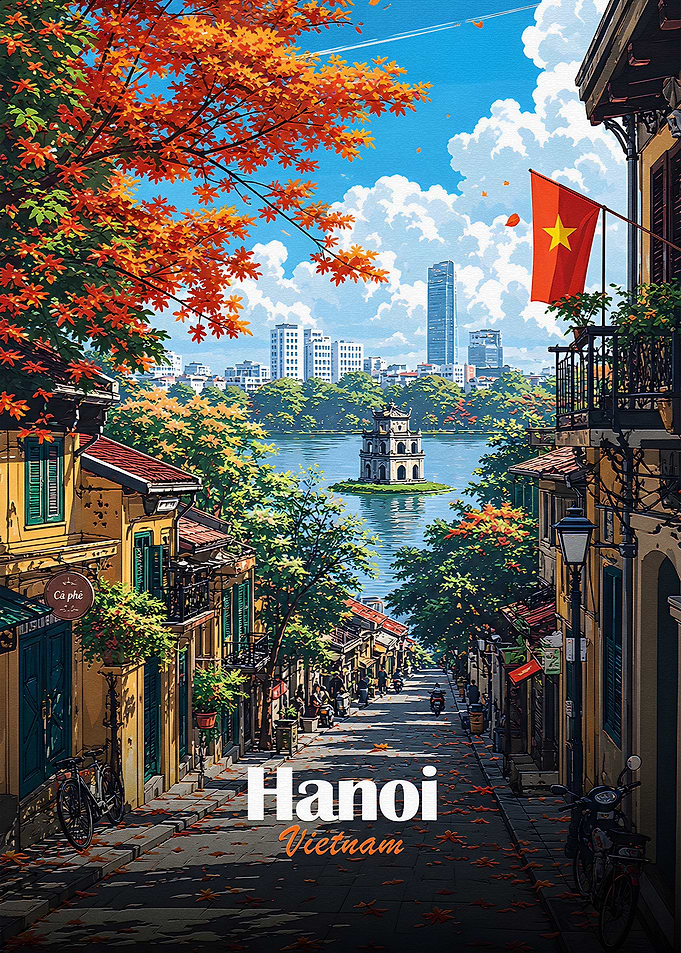 Hanoi Vietnam Street Scene