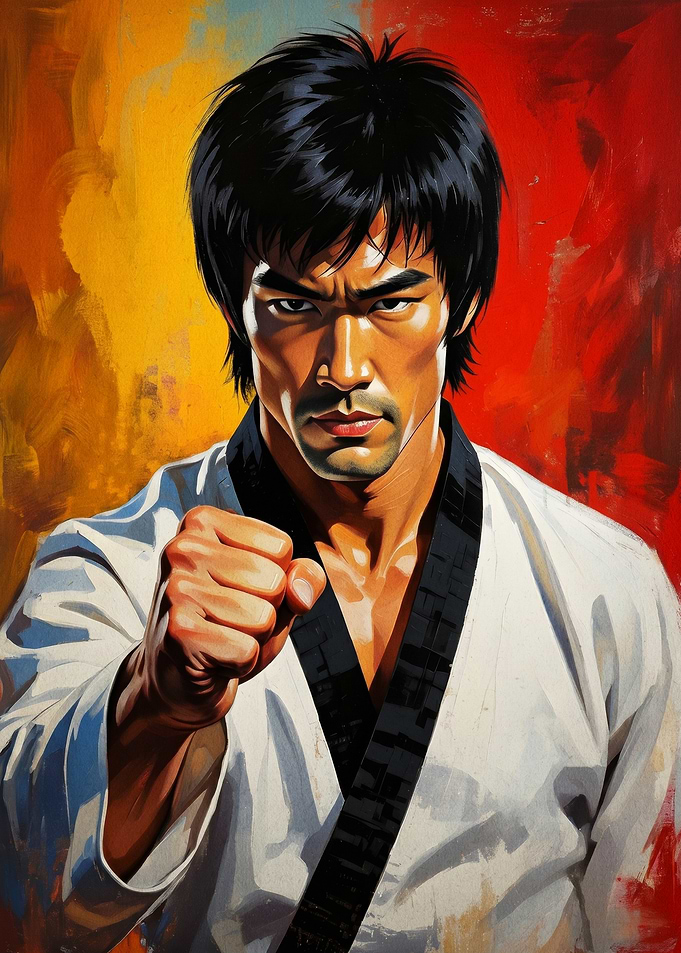 Bruce Lee in Martial Arts Gi