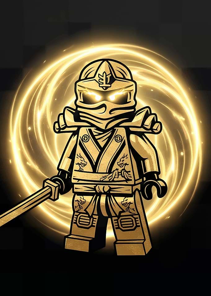 Golden Ninjago with Sword and Aura