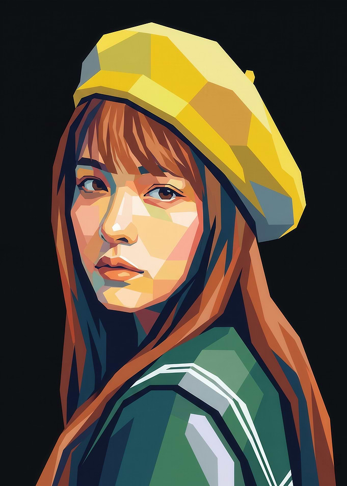 Pop Art Portrait of a Young Woman