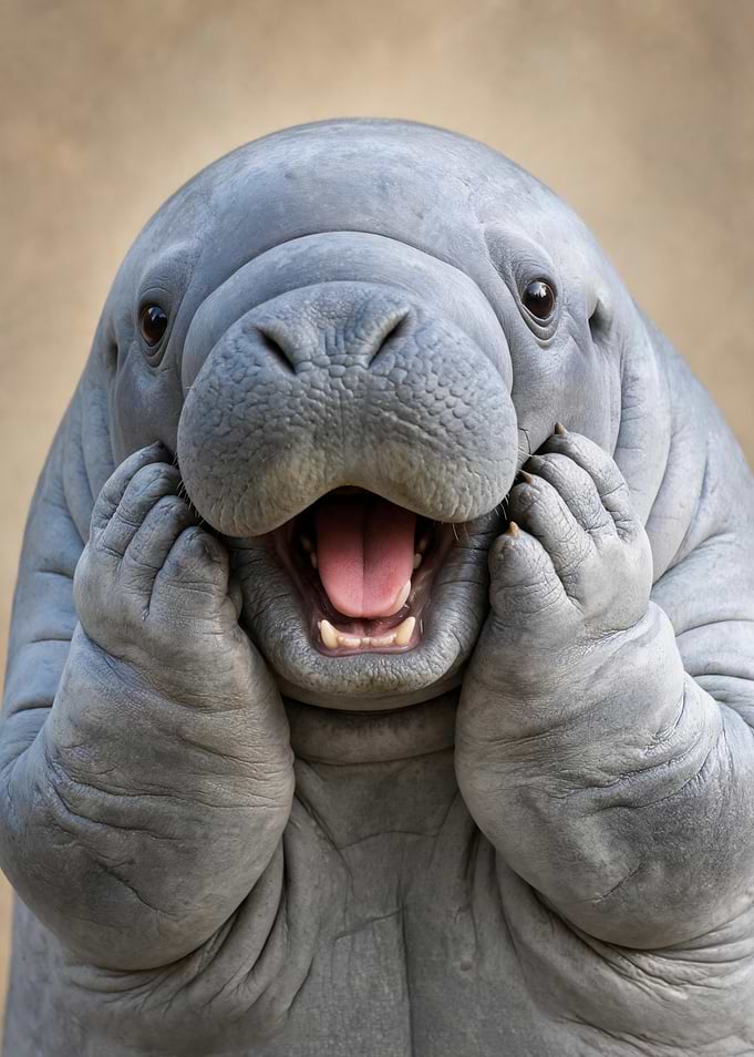 Manatee with Mouth Open